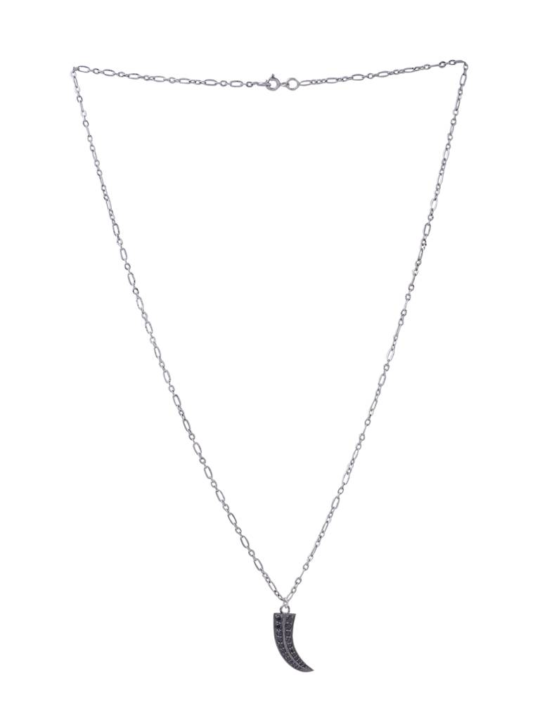 Royal Feline Majesty: The Enigmatic Talon Pendant With Chain For Men : SILMENP019