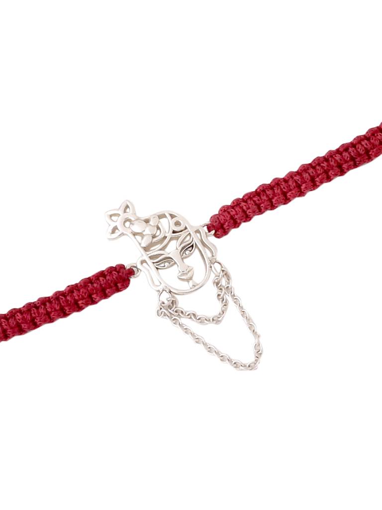 Kicky And Perky 925 Sterling Silver Shri Nath Ji Rakhi For Brother : SILRAK004