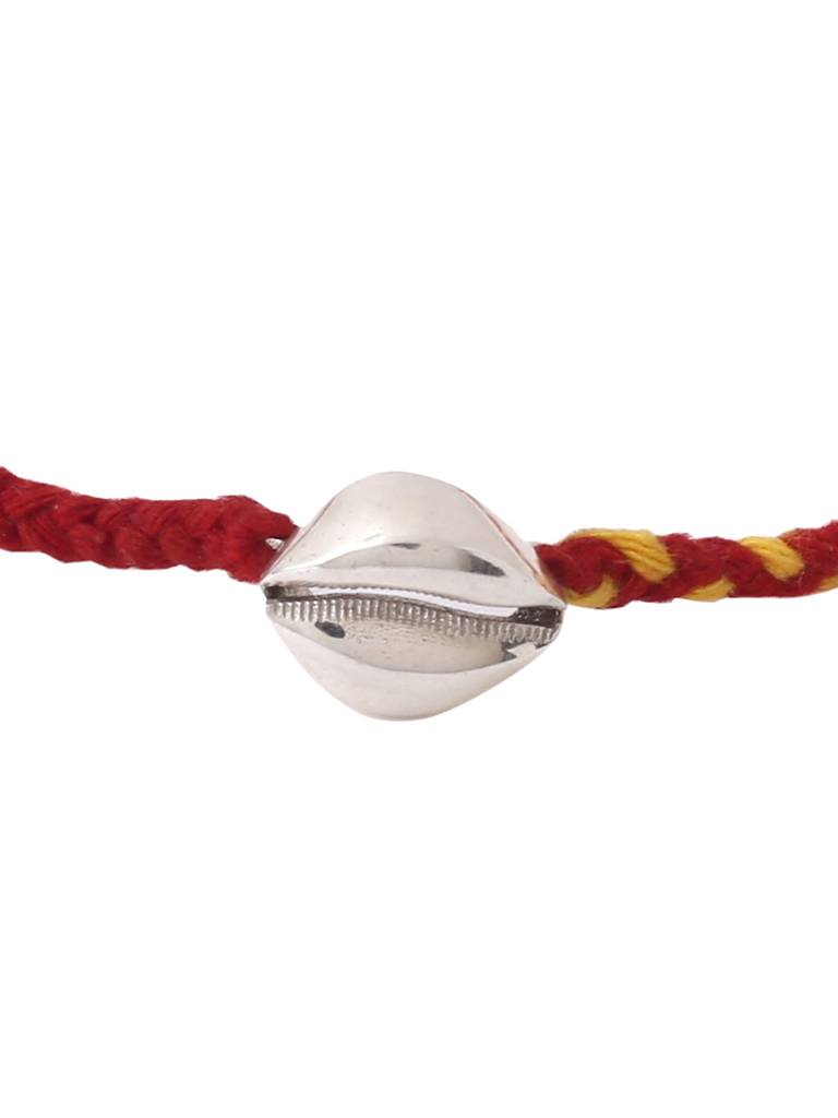 Kicky And Perky 925 Sterling Silver Cowrie Shell Rakhi For Brother : SILRAK008