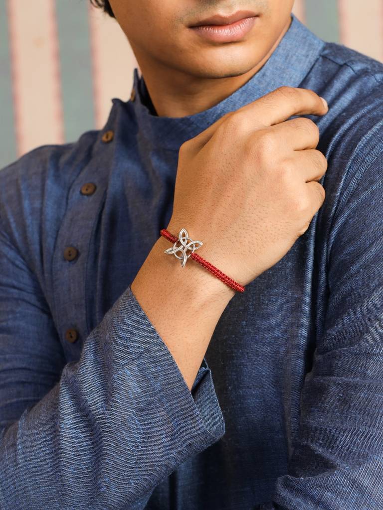 Kicky And Perky 925 Sterling Silver Celtic Knot Rakhi For Brother : SILRAK018