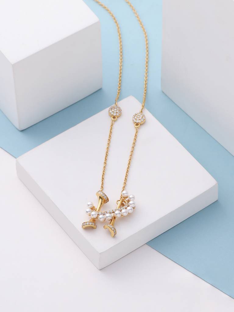 925 Sterling Silver Moissanite & Labradorite Studded 'H' Alphabet Pendant With Chain : SILSNP008