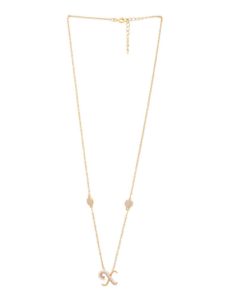 925 Sterling Silver Moissanite & Labradorite Studded 'X' Alphabet Pendant With Chain : SILSNP024