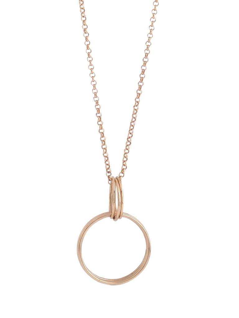 Kicky And Perky 925 Sterling Silver Circular Design Rose Gold Plated Pendant Love Valentine For Women : SILVALP001