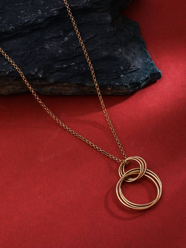 Kicky And Perky 925 Sterling Silver Circular Design Rose Gold Plated Pendant Love Valentine For Women : SILVALP001