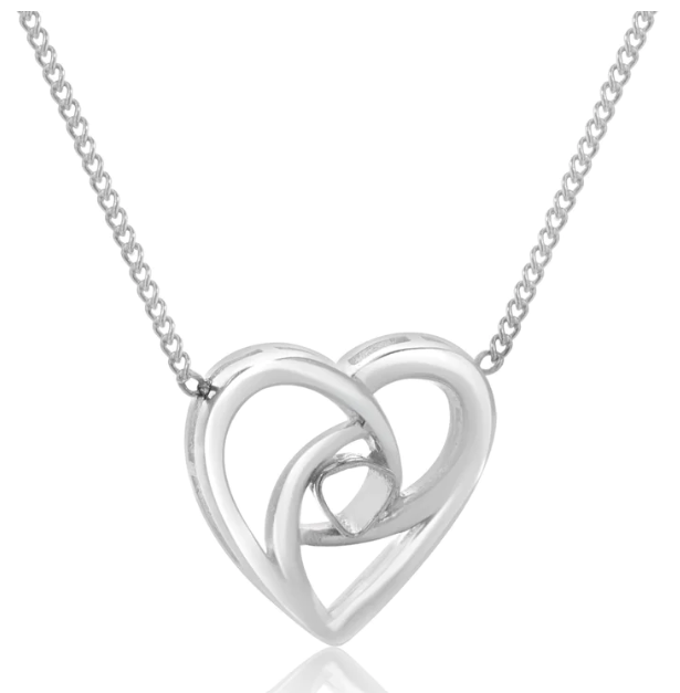Kicky And Perky 925 Sterling Silver Heart Shape Pendant With Chain For Women : SILVALP005