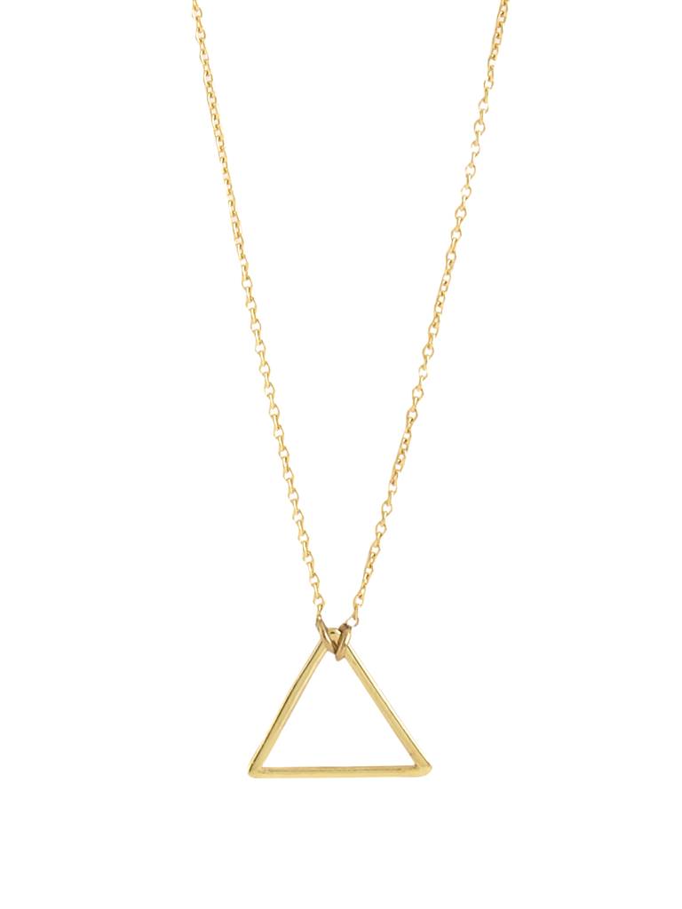 Kicky And Perky 925 Sterling Silver Cone Shape Minimalist Pendant With Chain Gold Plated Love Valentine For Women : SILVALP009