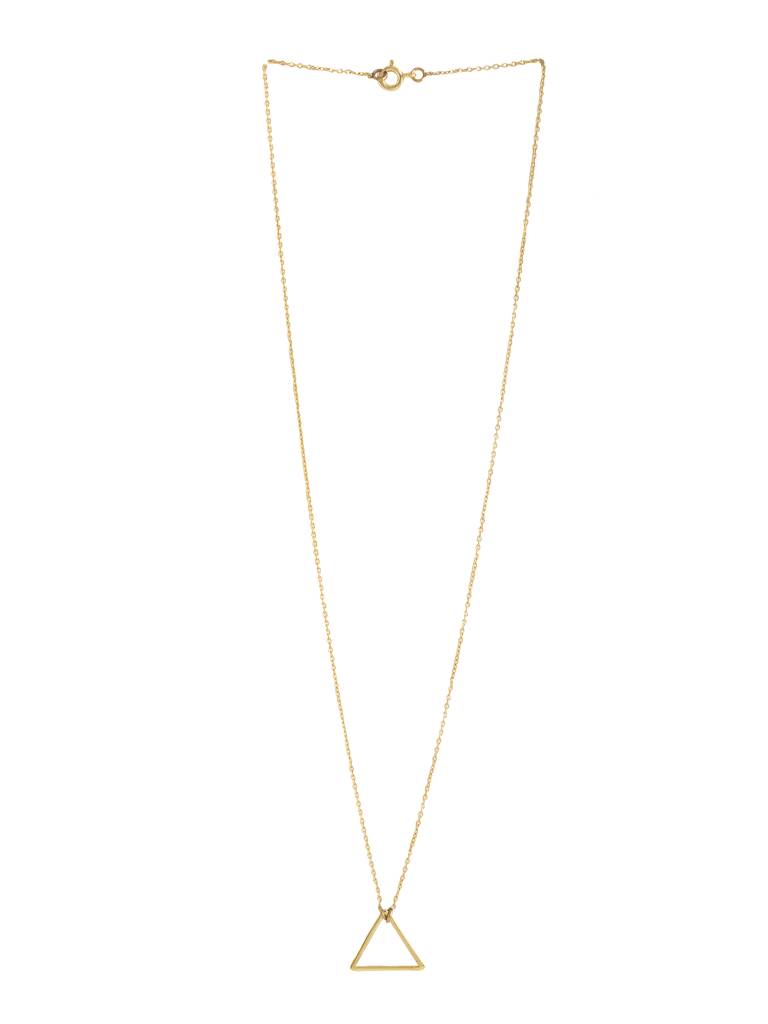 Kicky And Perky 925 Sterling Silver Cone Shape Minimalist Pendant With Chain Gold Plated Love Valentine For Women : SILVALP009