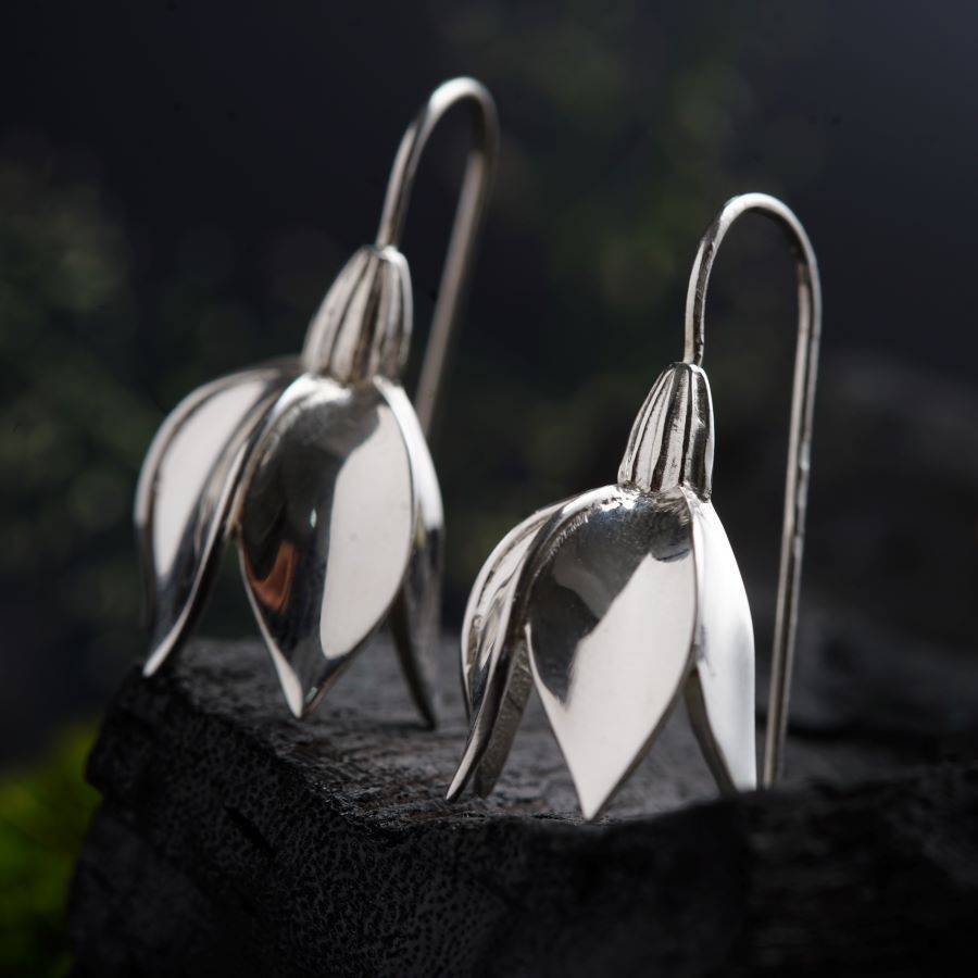 Summer Snowflake Earrings : silver_earrings_sterling_SummerSnowflakeFlower