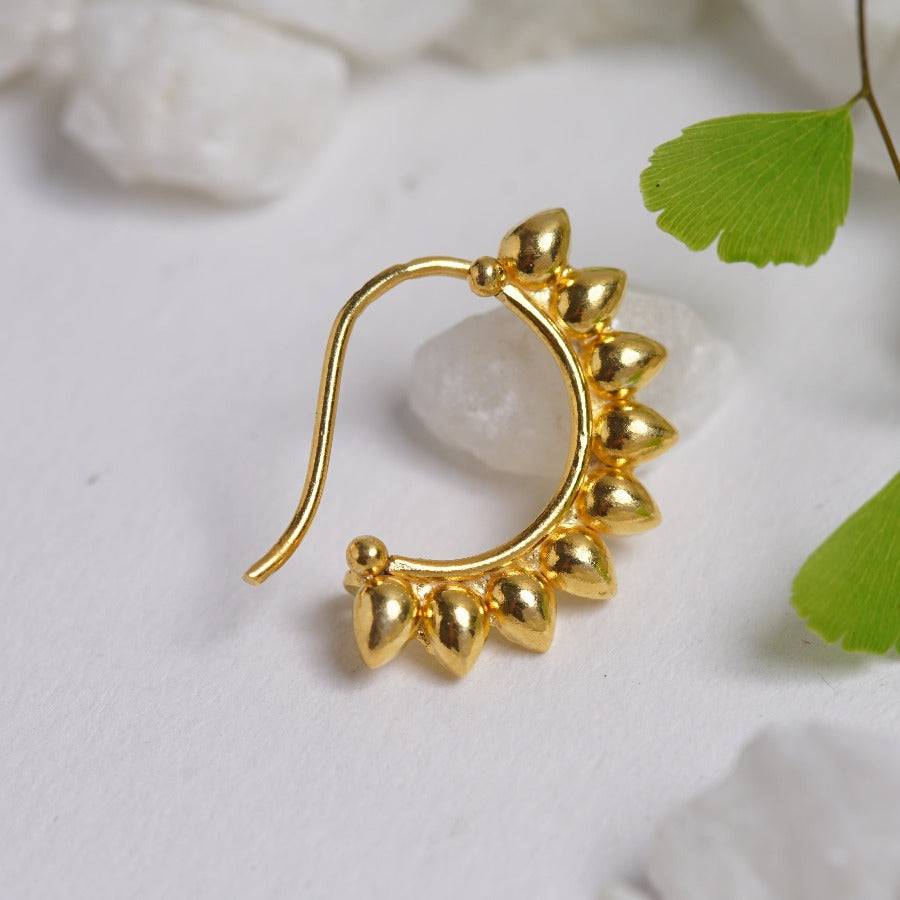 Petals Nath Gold Plated (Left) : Petals_Nath_Gold_Plated_Left