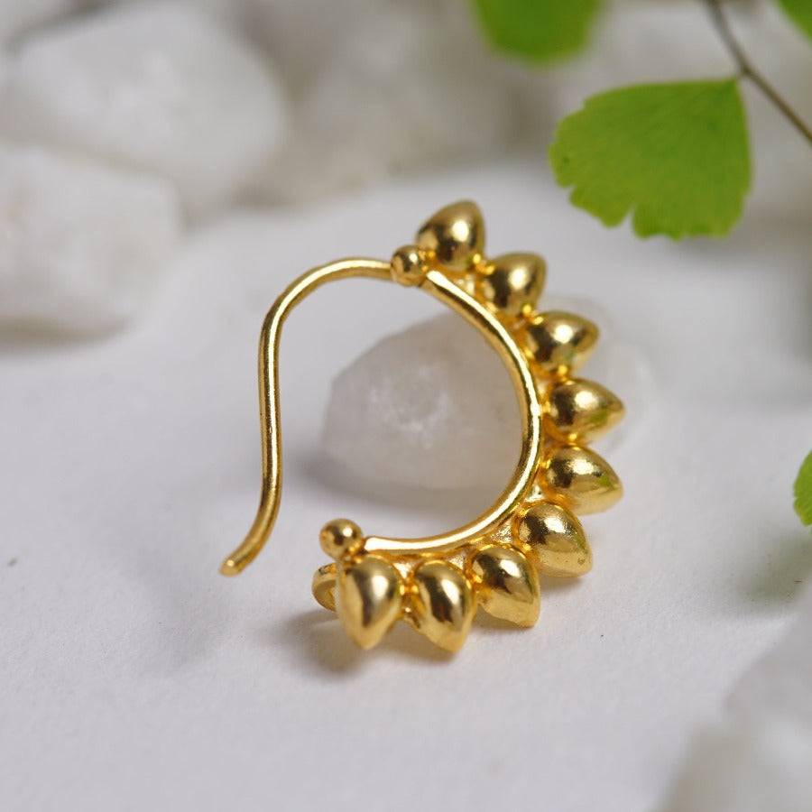 Petals Nath Gold Plated (Left) : Petals_Nath_Gold_Plated_Left