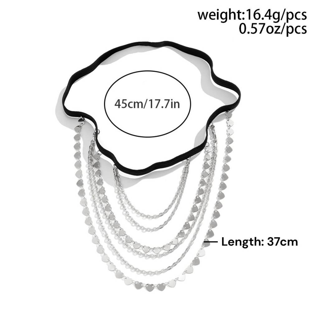 Multi-Layered Heart Thigh Chain - Single : ASX1224BJ192S