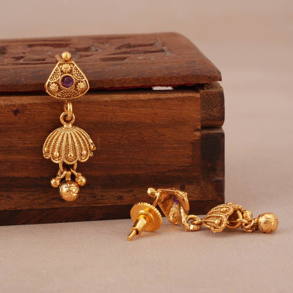 Suhana Antique Gold Charm Necklace Set : SJ1368