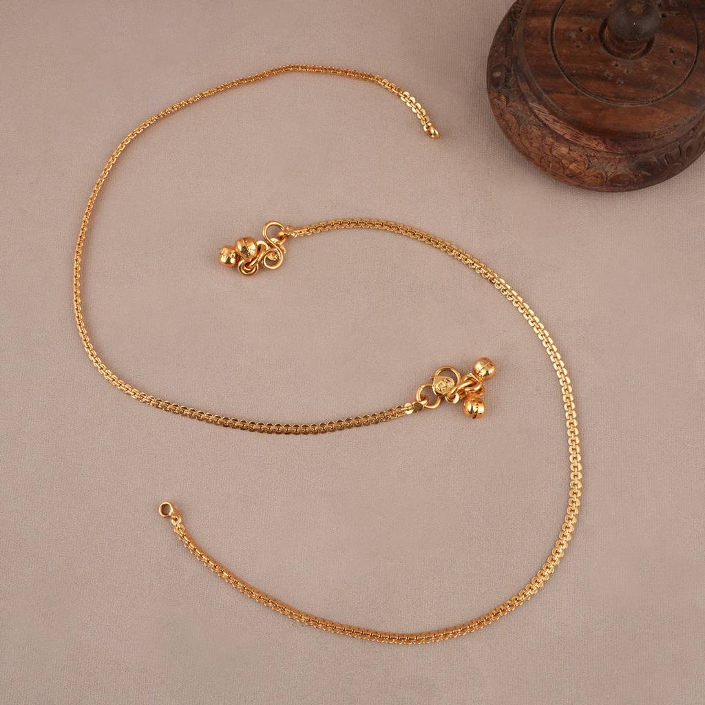 Delicate Antique Gold Spiral Anklet Set : SJ565