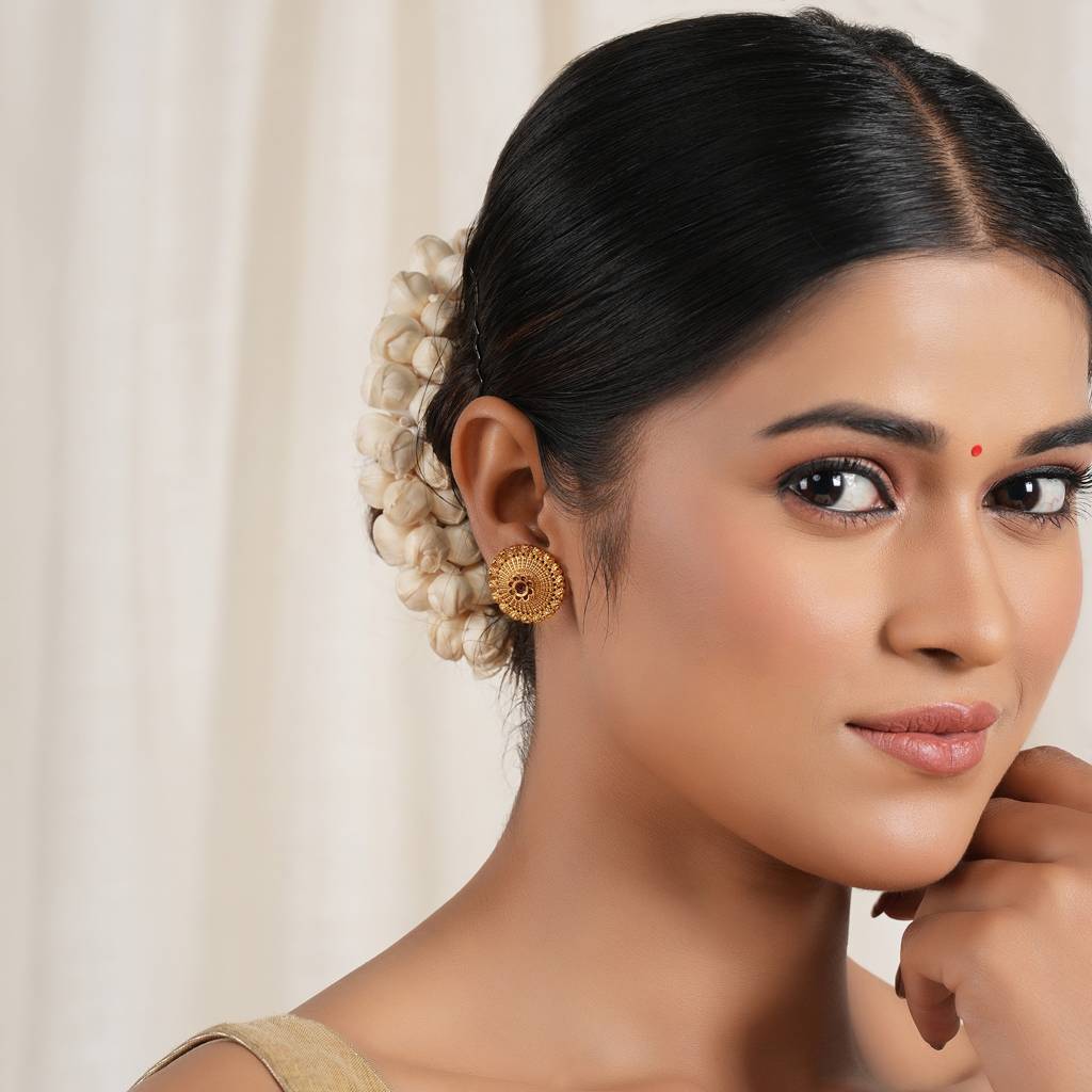 Stunning Gold Plated Plain Earring : SJ646