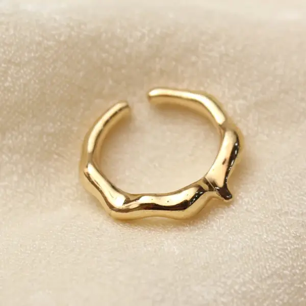Tfc Sleek Gold Plated Adjustable Ring : 30052