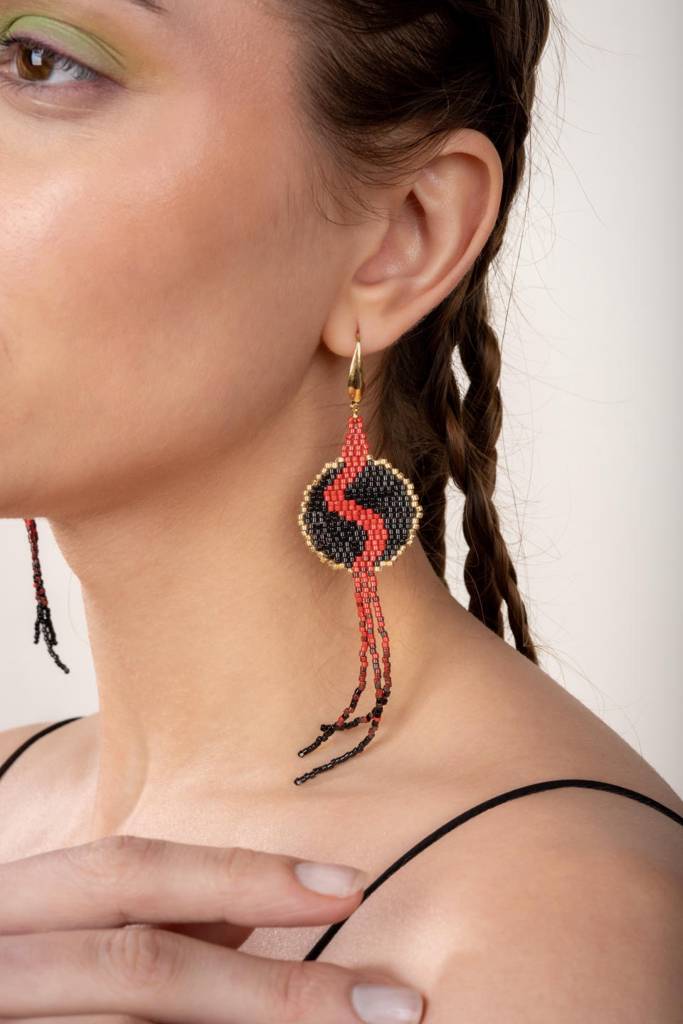 Snake Beaded Earrings : EARJJ016