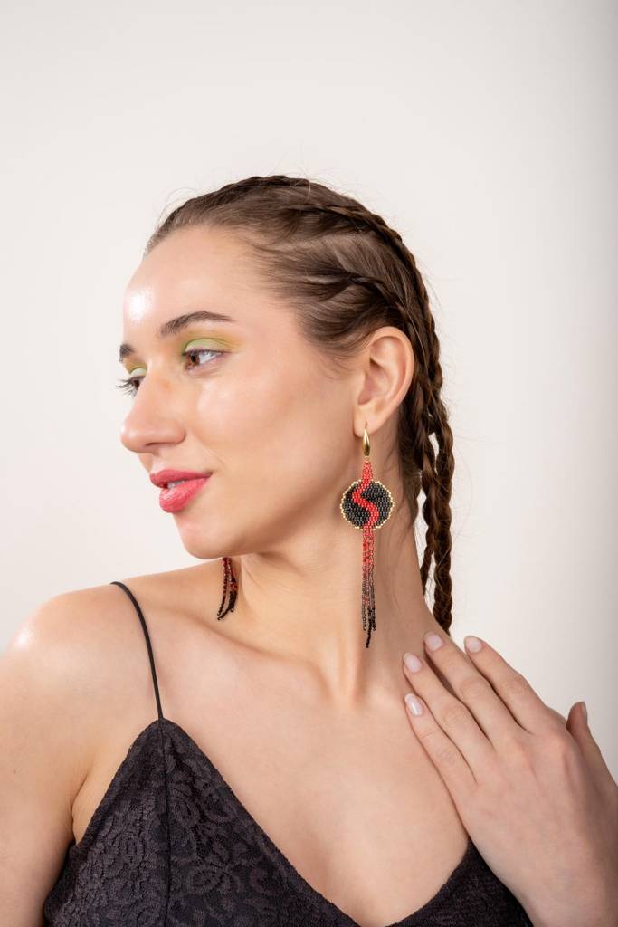 Snake Beaded Earrings : EARJJ016