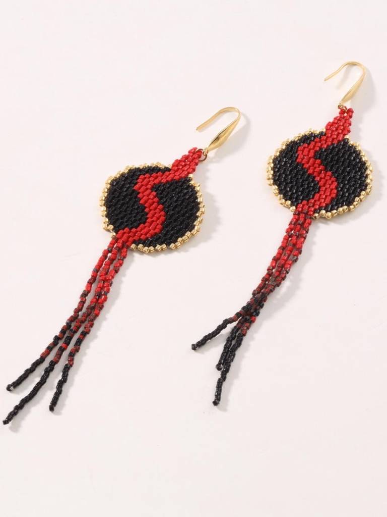 Snake Beaded Earrings : EARJJ016
