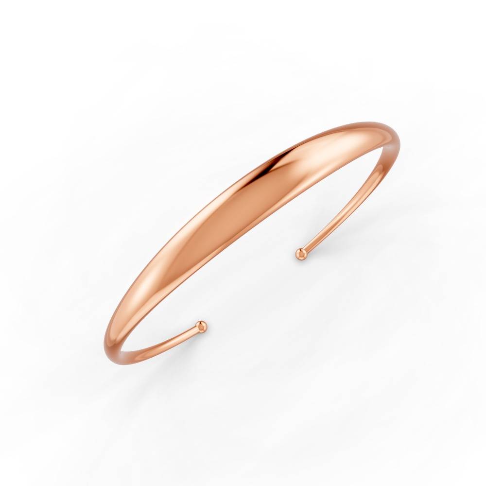 Elegant Polished Gold Cuff Bracelet For Women Sleek Minimalist Design 14K Gold Plated : FJ_106