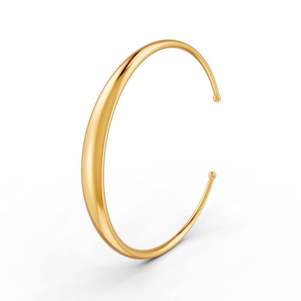Elegant Polished Gold Cuff Bracelet For Women Sleek Minimalist Design 14K Gold Plated : FJ_106
