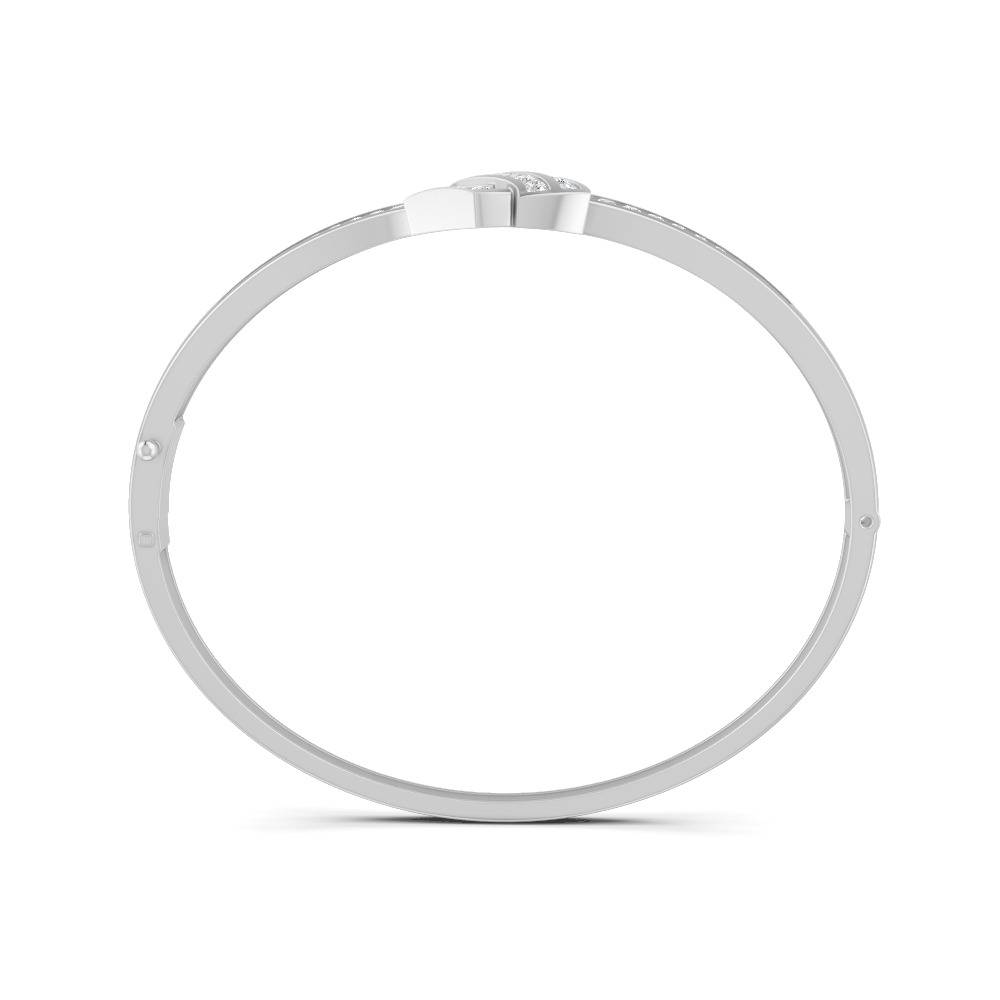 1.50 Ct Round Cut Moissanite Women'S Bangle Bracelet 14K Gold Plated : FJ_104