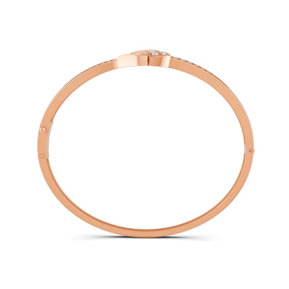 1.50 Ct Round Cut Moissanite Women'S Bangle Bracelet 14K Gold Plated : FJ_104