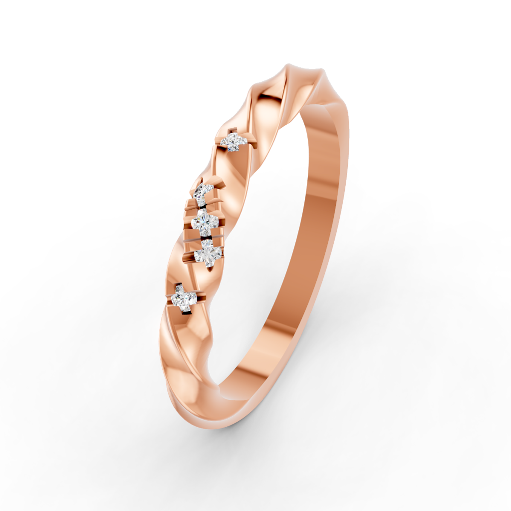 Round Cut Moissanite Women Engagement Wedding Band Ring 14K Gold Plated : FJ_075
