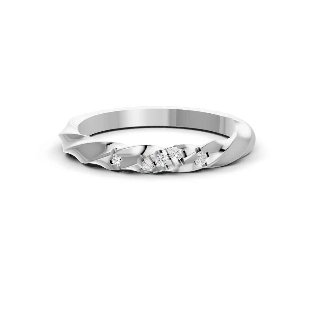 Round Cut Moissanite Women Engagement Wedding Band Ring 14K Gold Plated : FJ_075