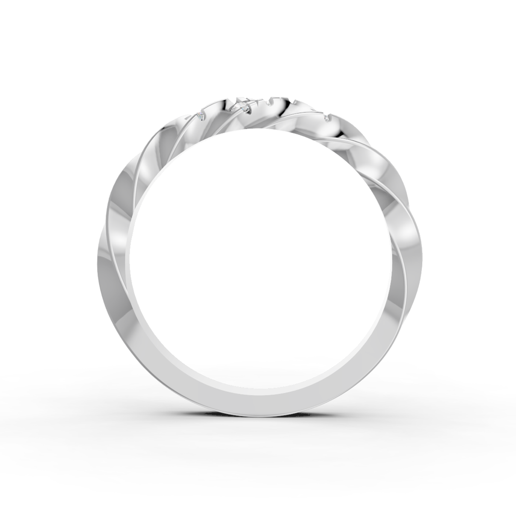 Round Cut Moissanite Women Engagement Wedding Band Ring 14K Gold Plated : FJ_075