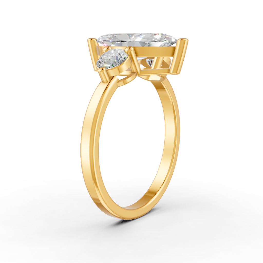 2Ct Marquise Cut Moissanite Women'S Engagement Ring 14K Gold Plated : FJ_010