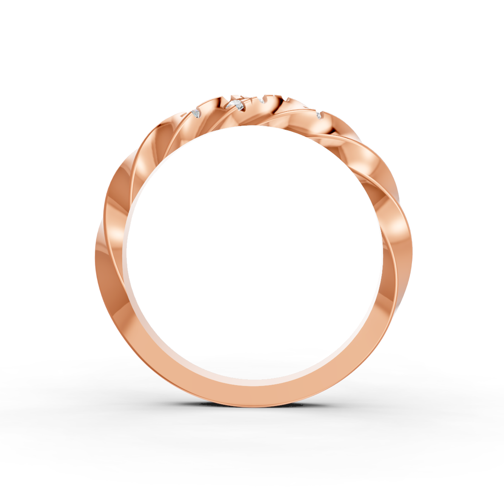 Round Cut Moissanite Women Engagement Wedding Band Ring 14K Gold Plated : FJ_075