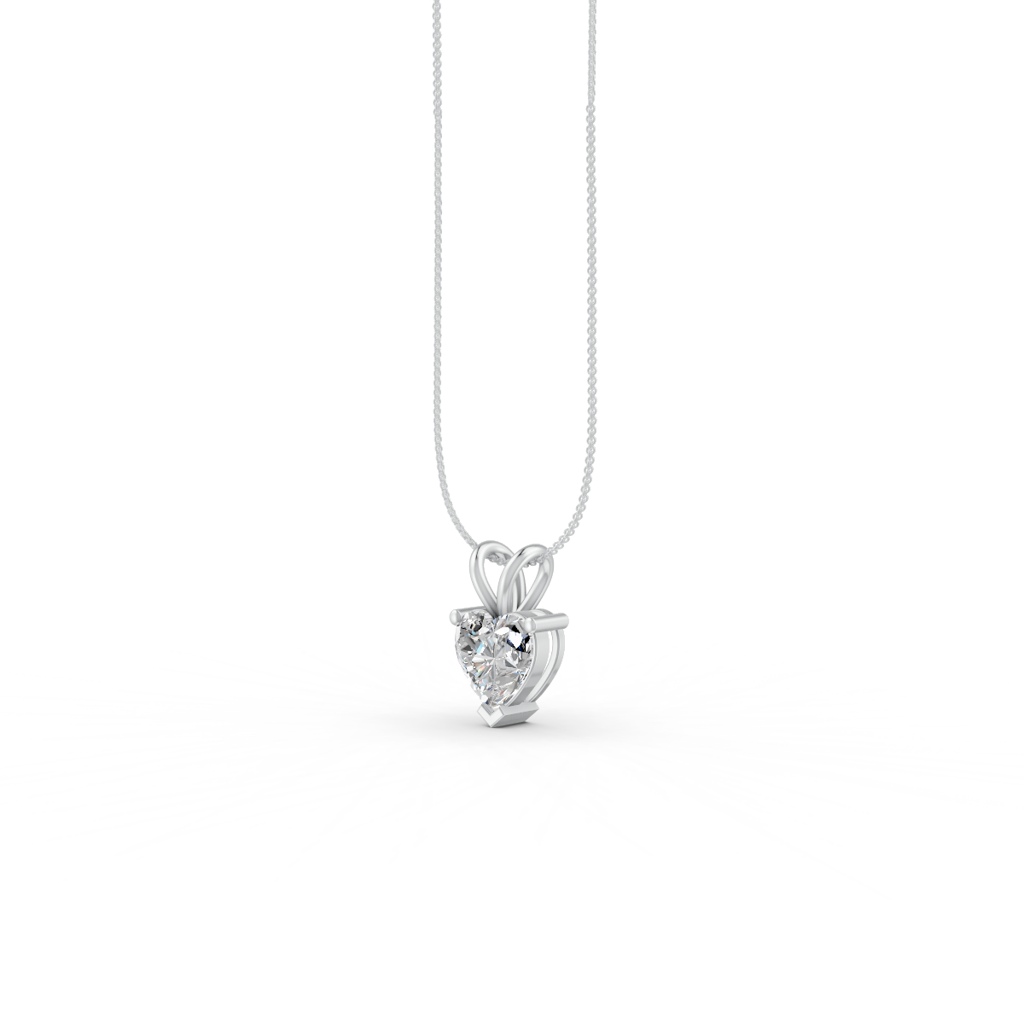 Heart Cut Moissanite Solitaire Pendant Necklace In 14K Gold Plated : FJ_071