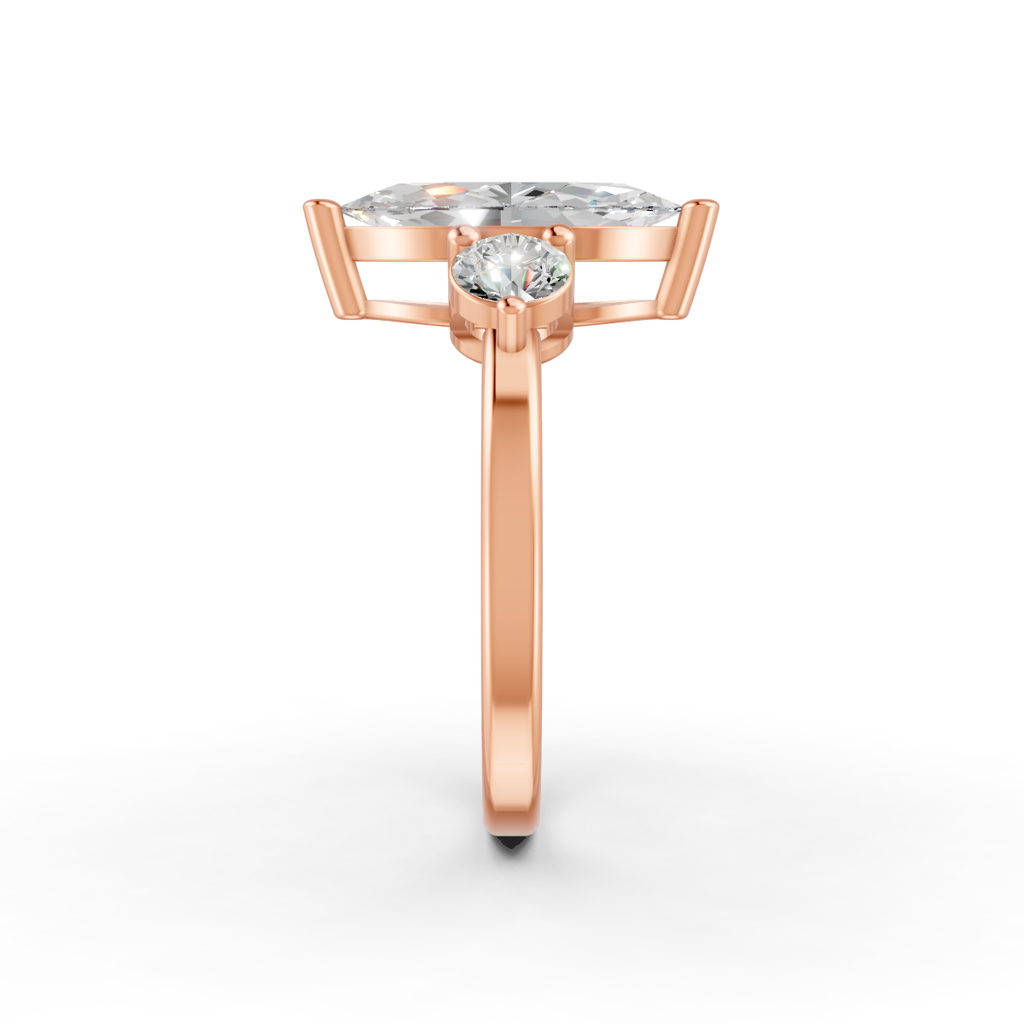 2Ct Marquise Cut Moissanite Women'S Engagement Ring 14K Gold Plated : FJ_010