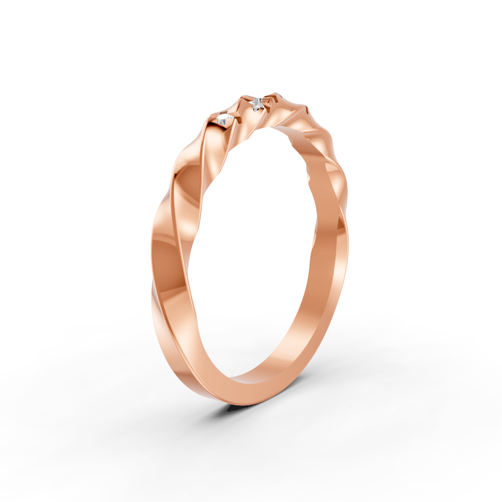Round Cut Moissanite Women Engagement Wedding Band Ring 14K Gold Plated : FJ_075