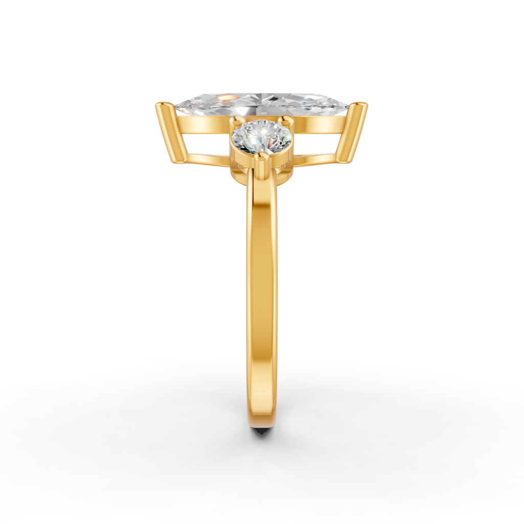 2Ct Marquise Cut Moissanite Women'S Engagement Ring 14K Gold Plated : FJ_010
