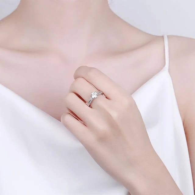 Brd Jewelry 925 Sterling Silver Zircon Adjustable Finger Ring For Women And Girls I Gifts For Women, Girls, Girlf : B0CMNYHF2C