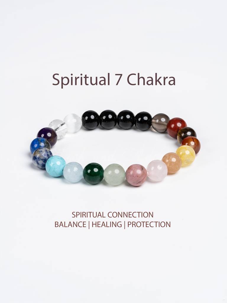 Spiritual 7 Chakra Bracelet : LAABL118-65-S