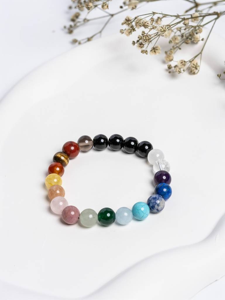 Spiritual 7 Chakra Bracelet : LAABL118-65-S