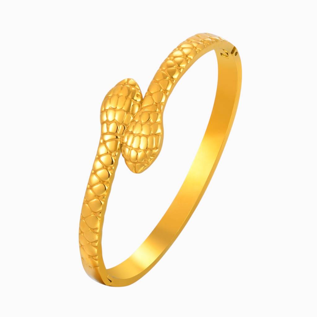 18K Gold Plated Snake Cuff Bracelet For Women : SSBR60