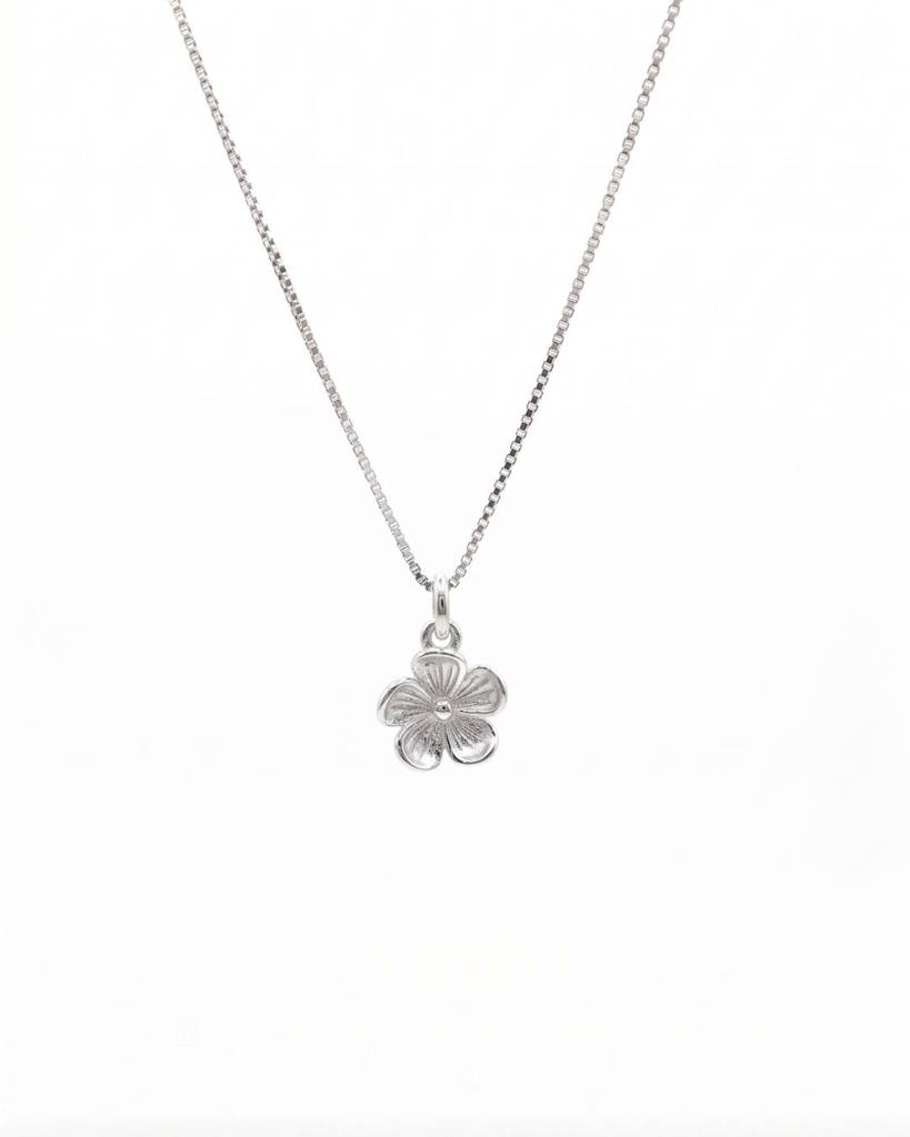 Sterling Silver Flower Pendant Necklace| Silver Jewellery : SSNEFL925