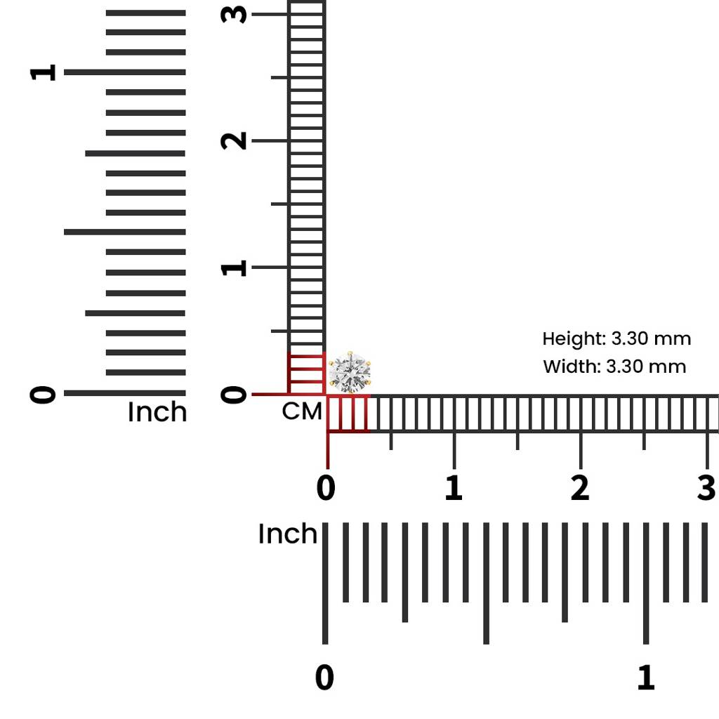 Yuvora 18K Yellow Gold Gold Radiance Nose Pin For Women | Screw Back Closure | Bis Hallmarked | Pure  : SSNP1006-RJ-3W-18YG-OS