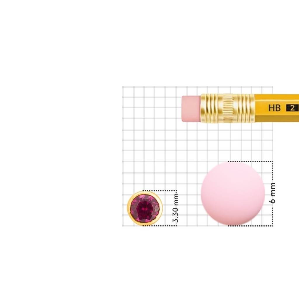 Yuvora 18K Yellow Gold Amber Dawn Nose Pin For Women | Screw Back Closure | Bis Hallmarked | Pure Gol : SSNP1007-KT-3R-18YG-OS