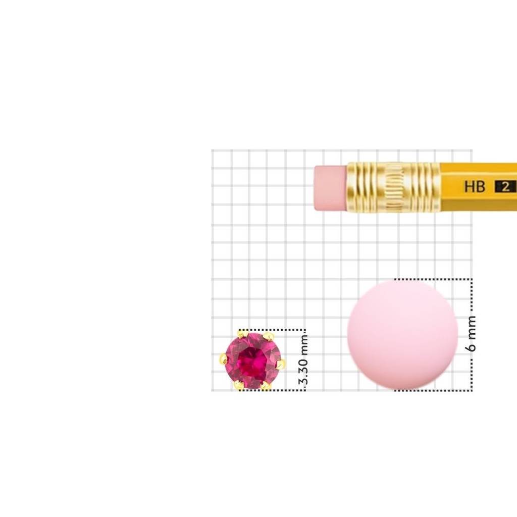 Yuvora 18K Yellow Gold Gold Radiance Nose Pin For Women | Screw Back Closure | Bis Hallmarked | Pure  : SSNP1007-RJ-3R-18YG-OS