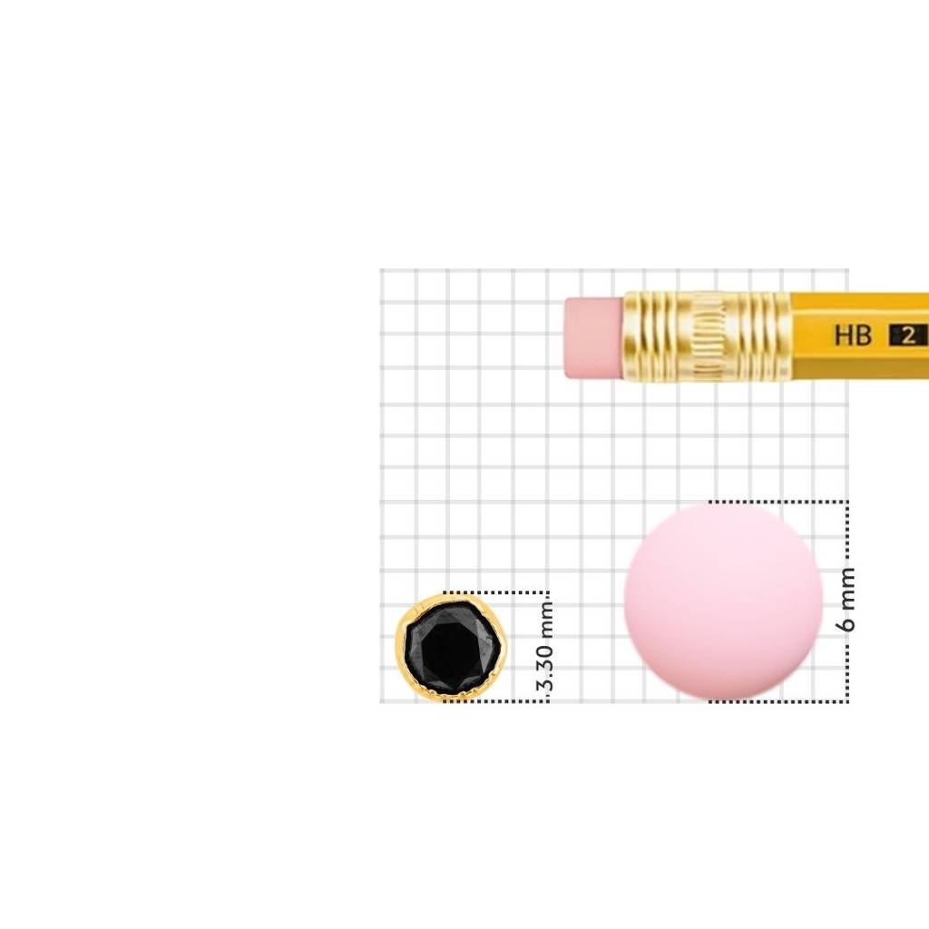 Yuvora 18K Yellow Gold Amber Dawn Nose Pin For Women | Screw Back Closure | Bis Hallmarked | Pure Go : SSNP1008-KT-3BK-18YG-OS