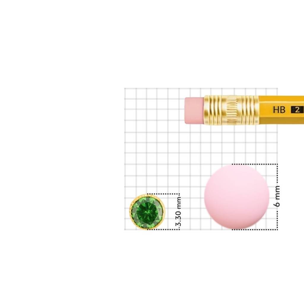 Yuvora 18K Yellow Gold Amber Dawn Nose Pin For Women | Screw Back Closure | Bis Hallmarked | Pure Gol : SSNP1010-KT-3G-18YG-OS