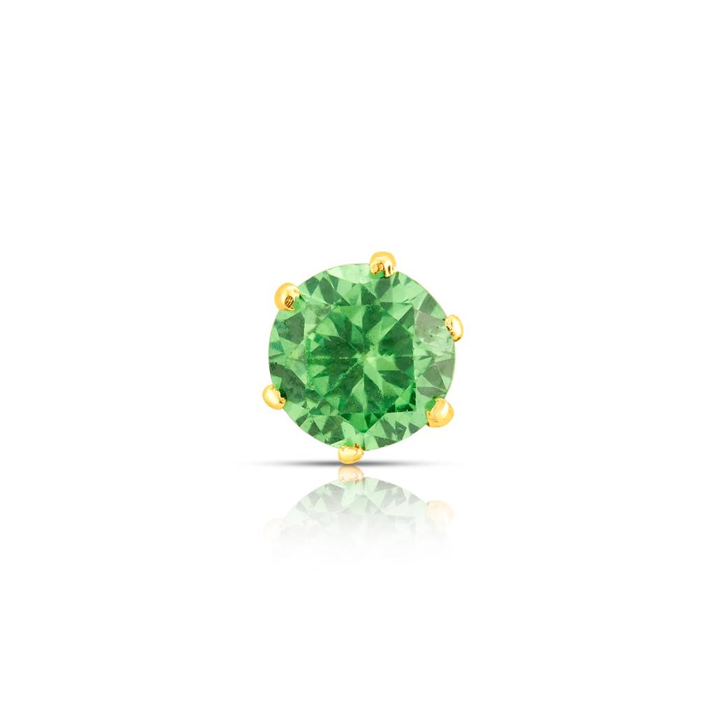 Yuvora 18K Yellow Gold Gold Radiance Nose Pin For Women | Screw Back Closure | Bis Hallmarked | Pure  : SSNP1010-RJ-3G-18YG-OS