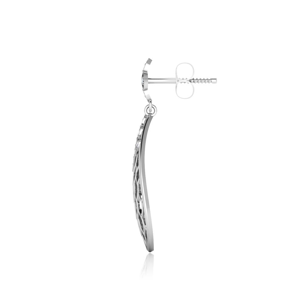 Iski Uski 925 Sterling Silver Filigree Drop Earrings