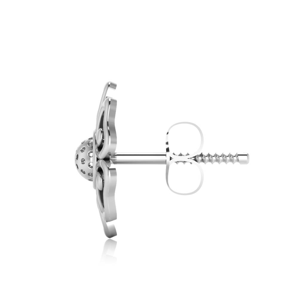 Iski Uski 925 Sterling Silver Flower Silver Stud Earrings