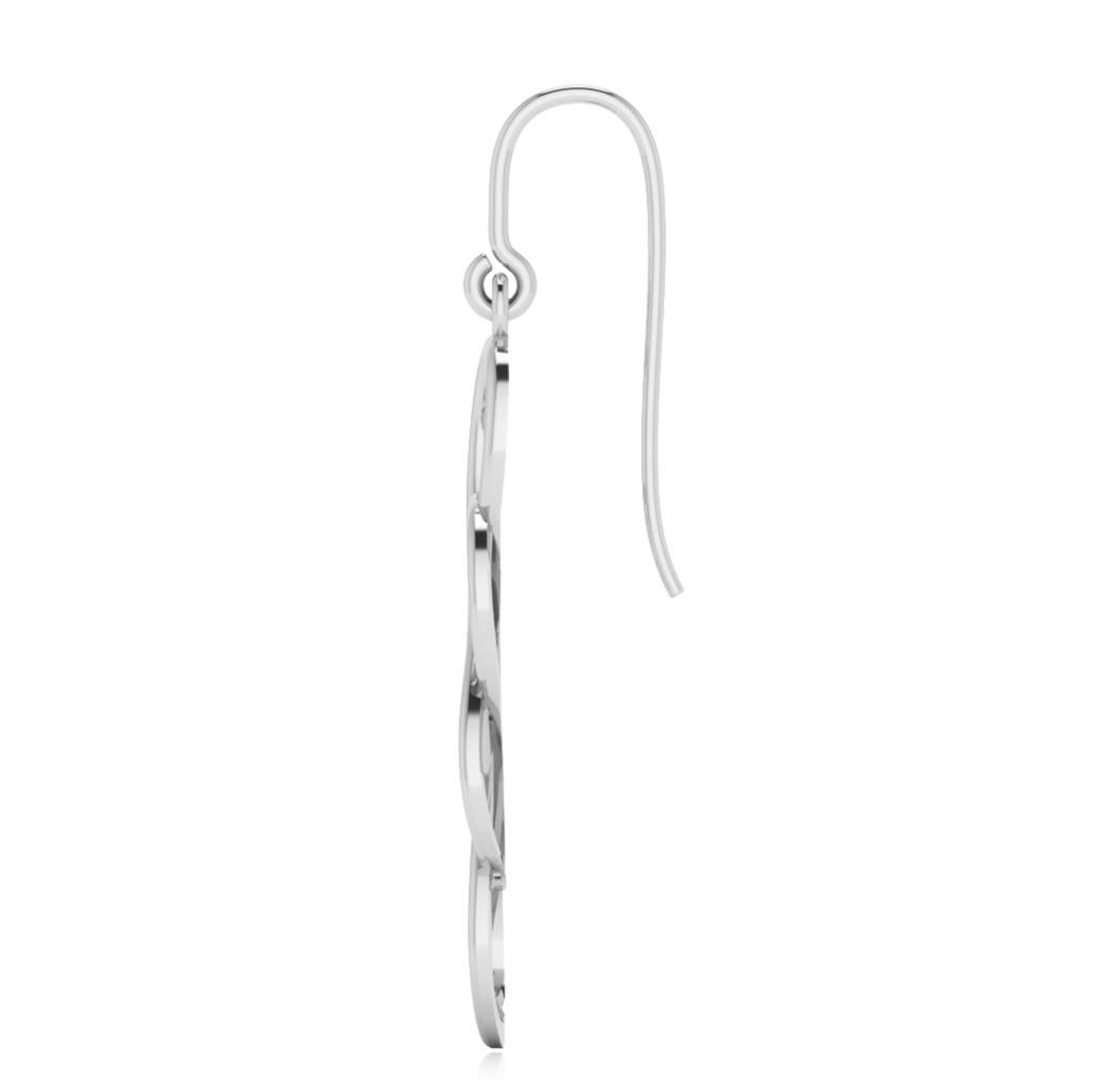 Iski Uski 925 Sterling Silver Infinity Silver Drop Earrings