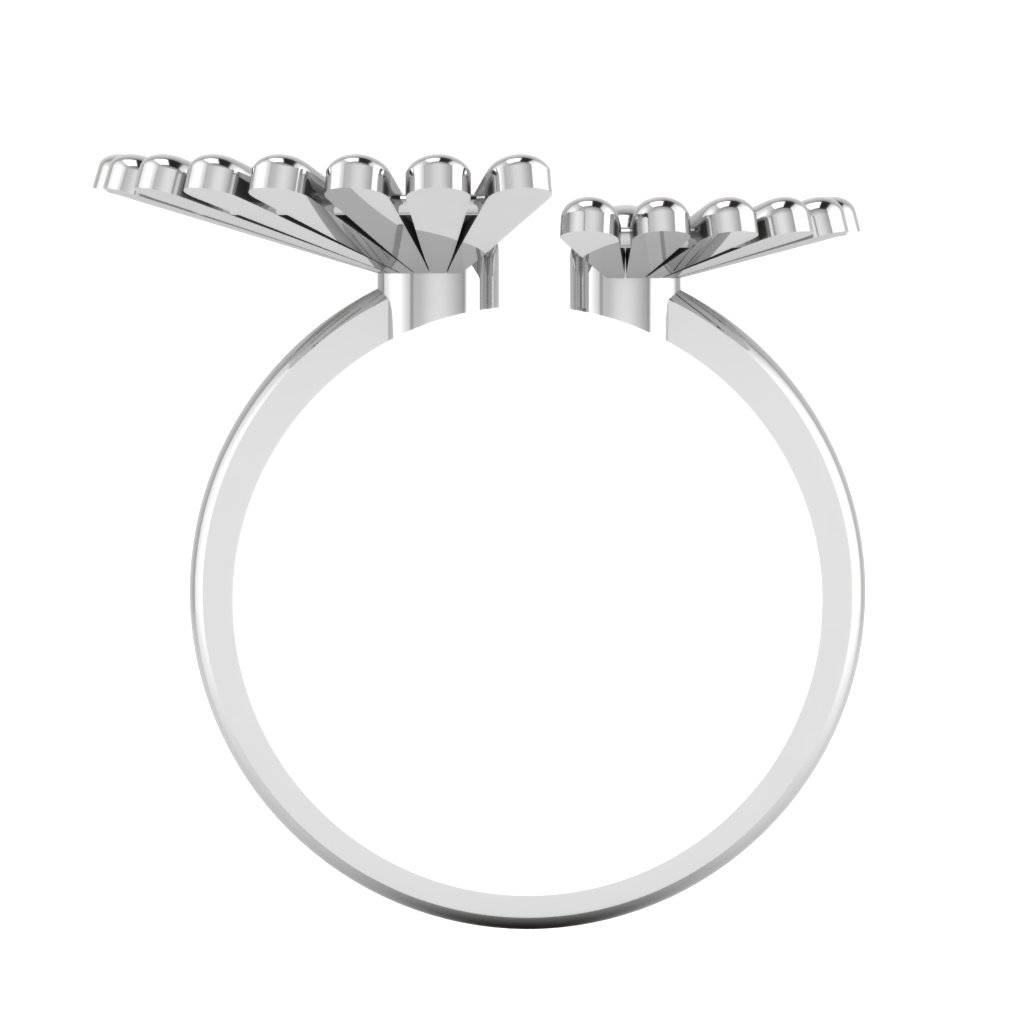 Silver Zircon Sunrise Ring